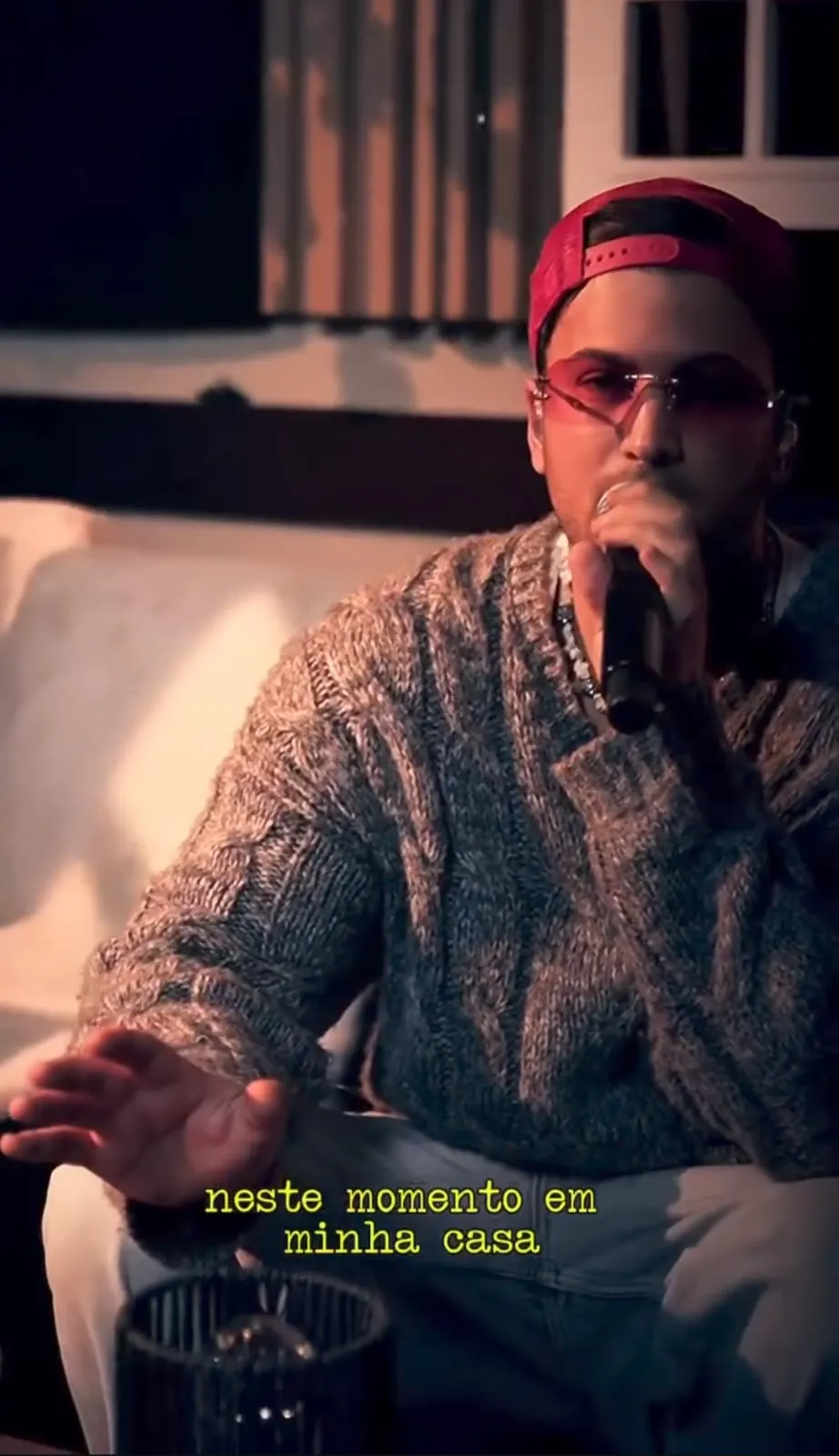 Conteúdo artístico com David Carreira em estúdio